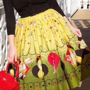Pinup couture Alice in wonderland skirt